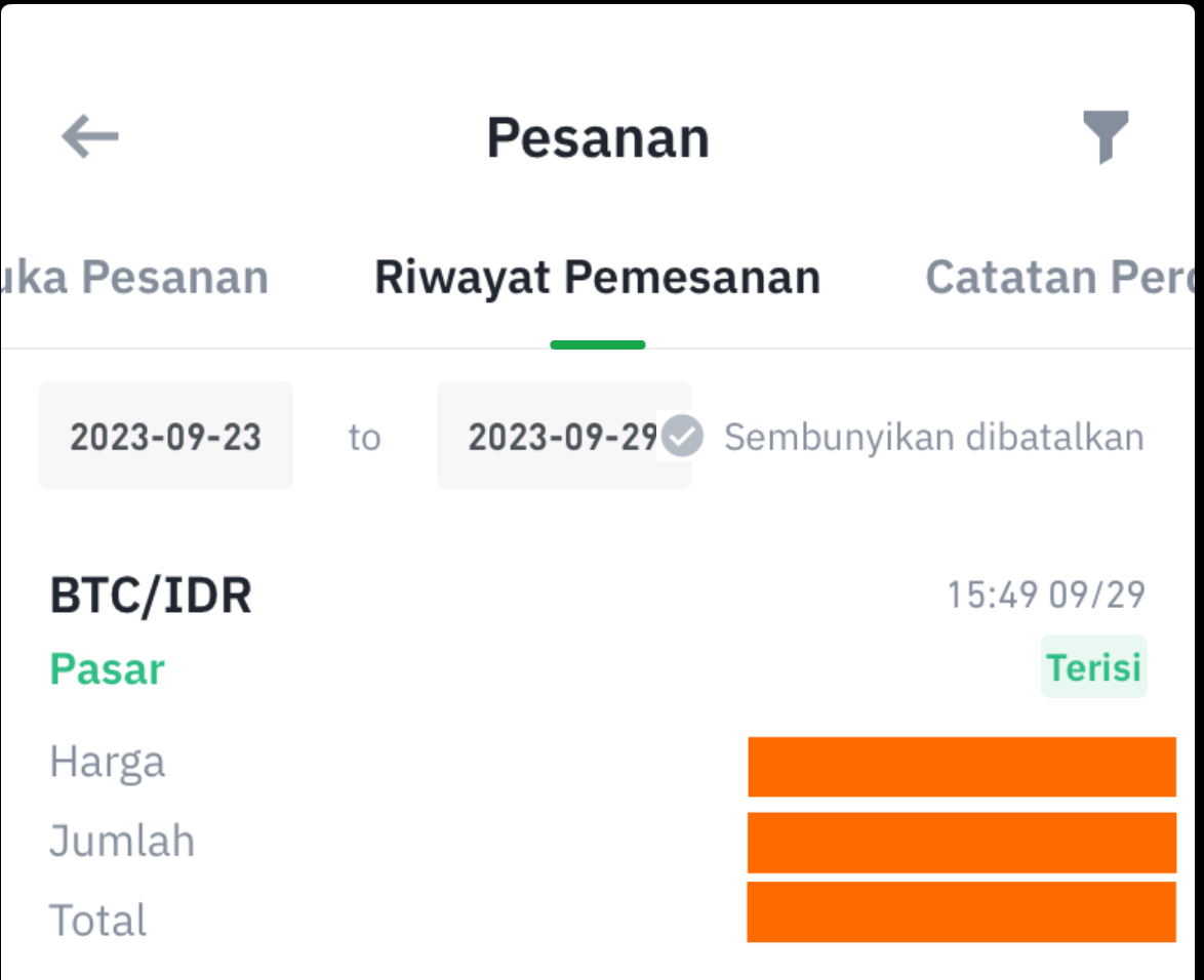 Riwayat pesanan aplikasi Tokocrypto.jpeg