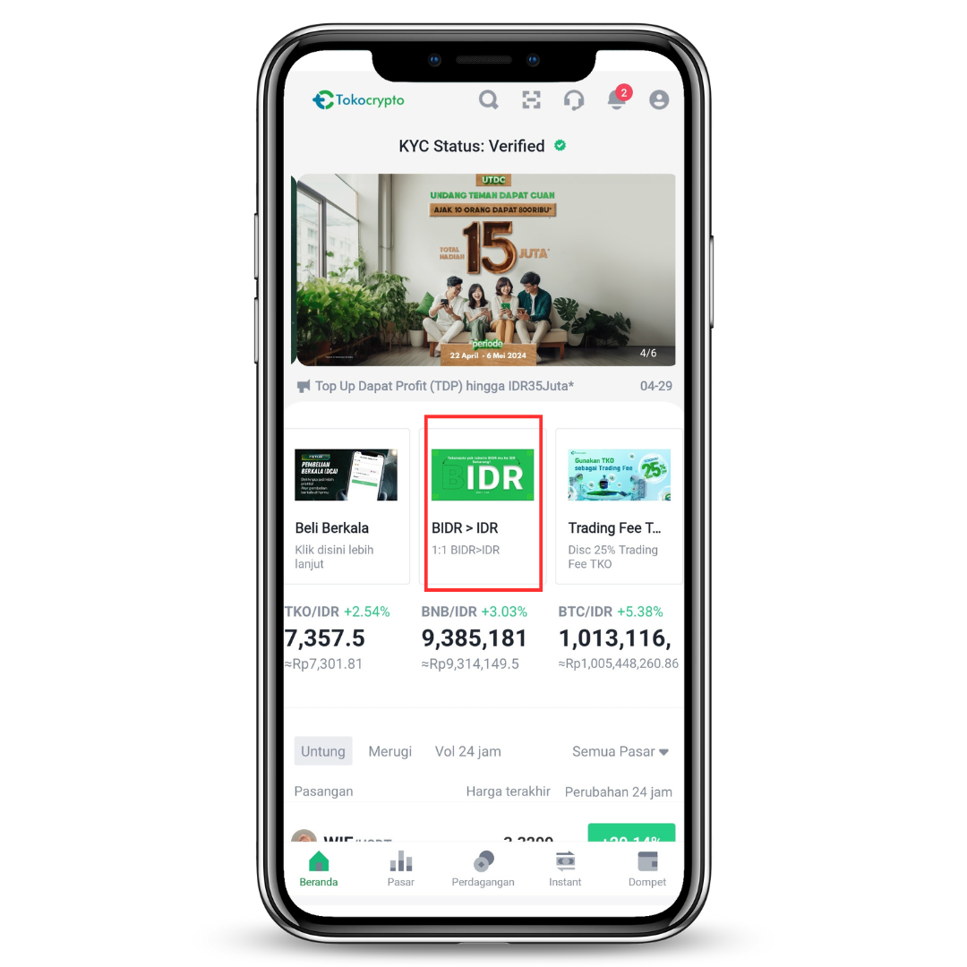 Cara Konversi BIDR Menjadi IDR dengan Mudah di Tokocrypto – Tokocrypto
