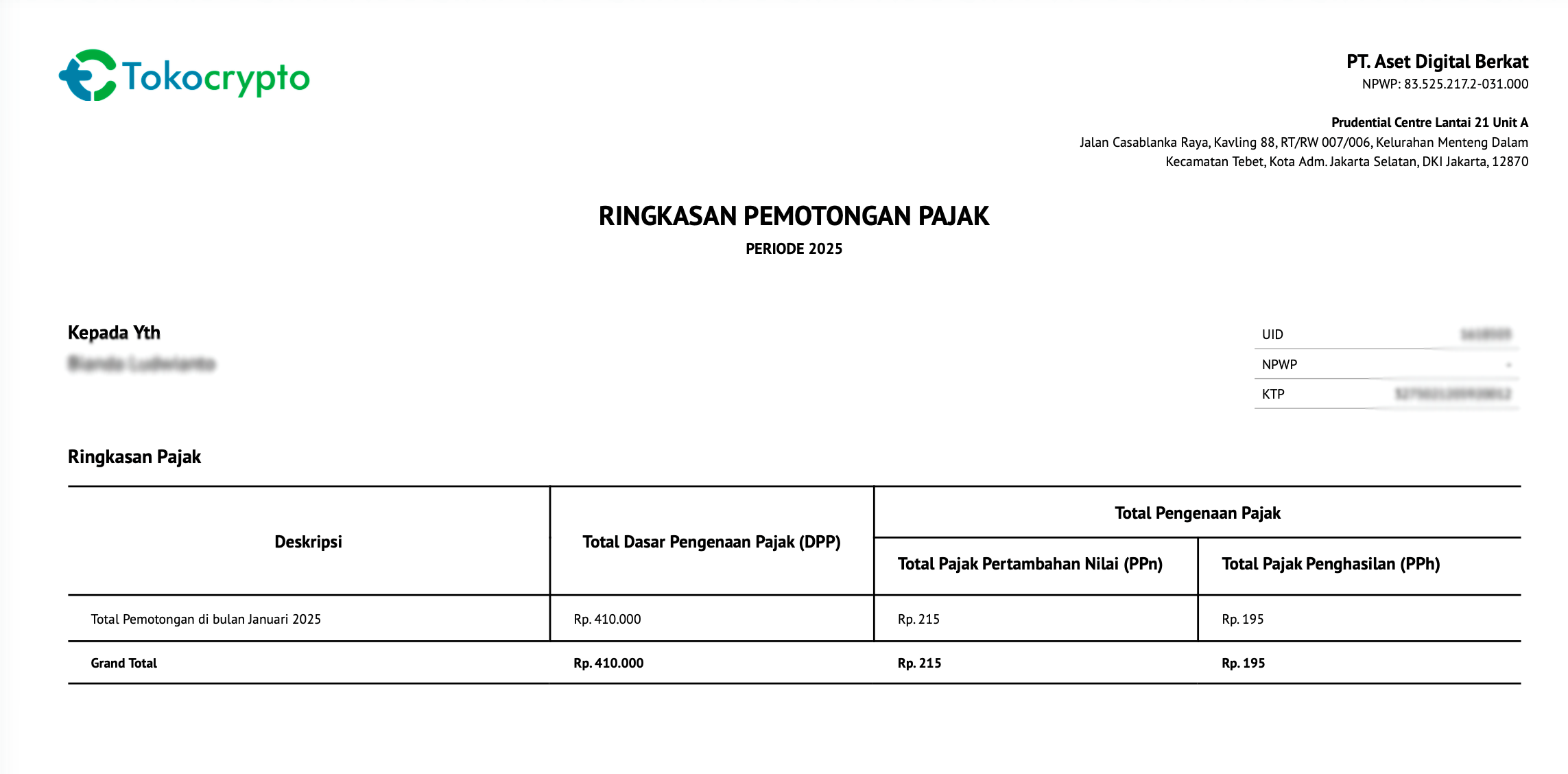 Cara Dapat Laporan Pajak Kripto Tahunan di Tokocrypto – Tokocrypto