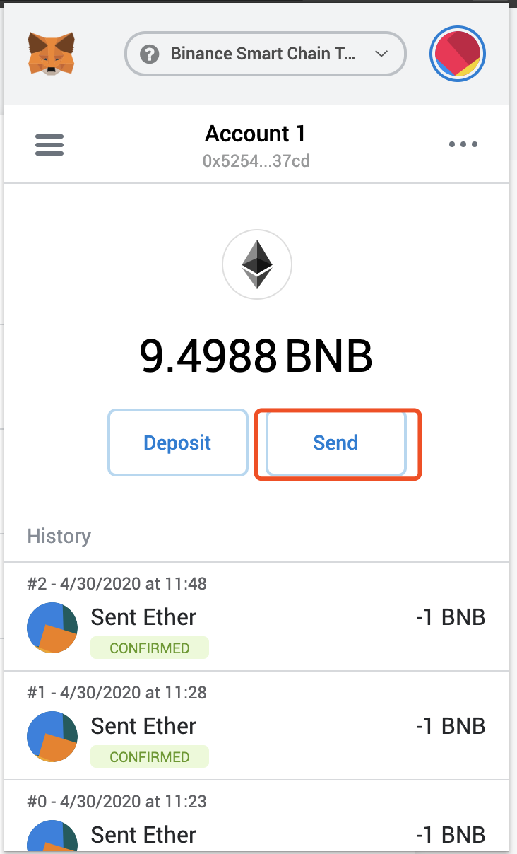 transfer bnb from crypto.com to metamask